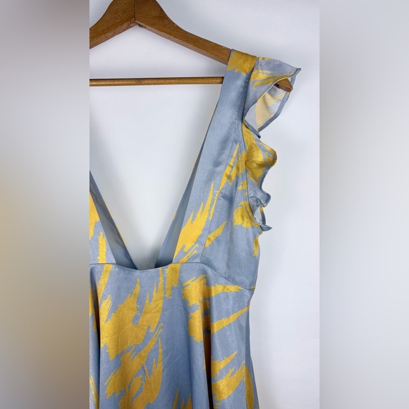 House of Harlow 1960 Blue and Yellow Brushstroke Mini Dress, Size S - Picture 5 of 12
